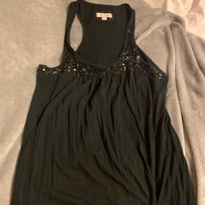 Aerie Women’s Medium Sequin (on top) Tank Top in black